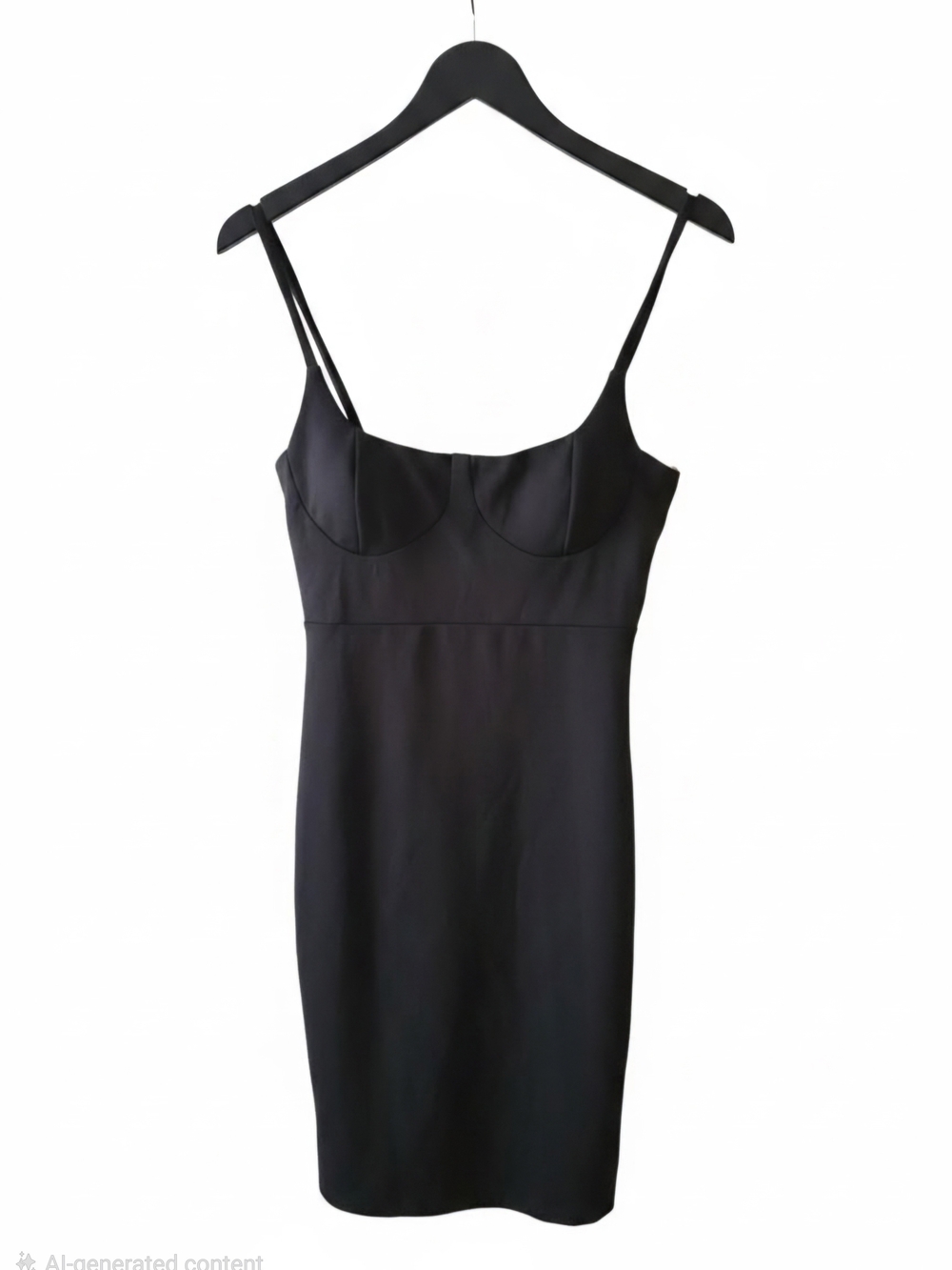 privy Black Sculpted Bust Spaghetti Strap Slip
